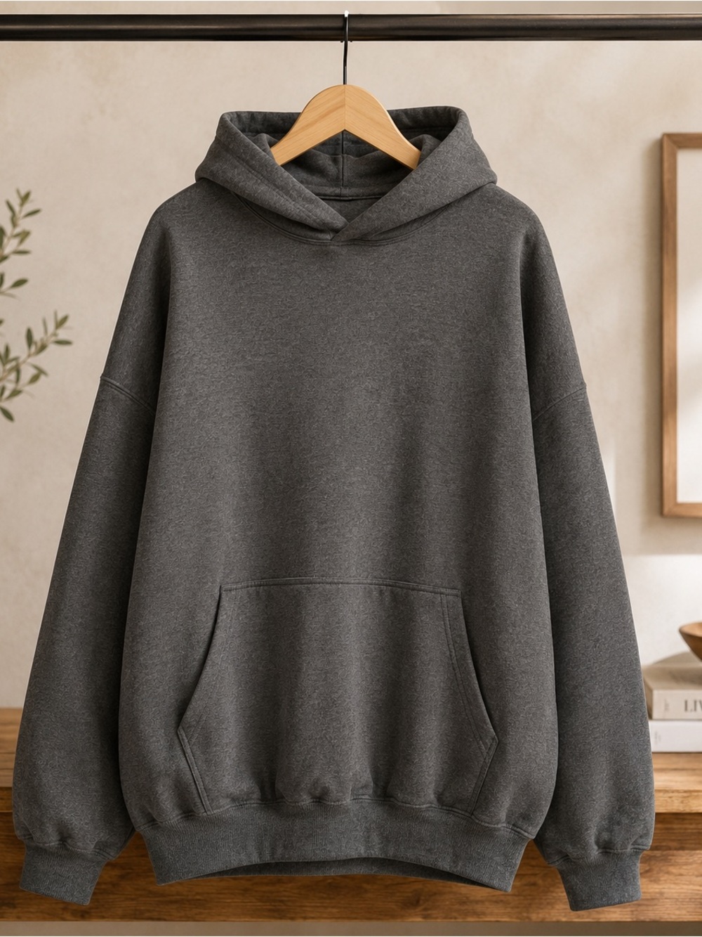 3XL Unisex Grey Three Layer Premium Hoodie